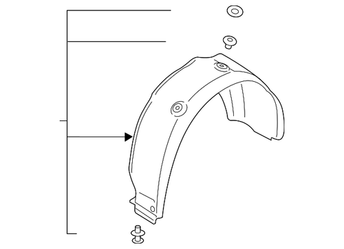 OEM Hyundai Veloster N 2019-22 Left Rear Fender Liner