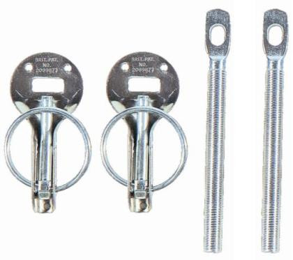 パーツ SPARCO Sparco 01606S Silver Hood Pin - Set of 2 - GenRacer