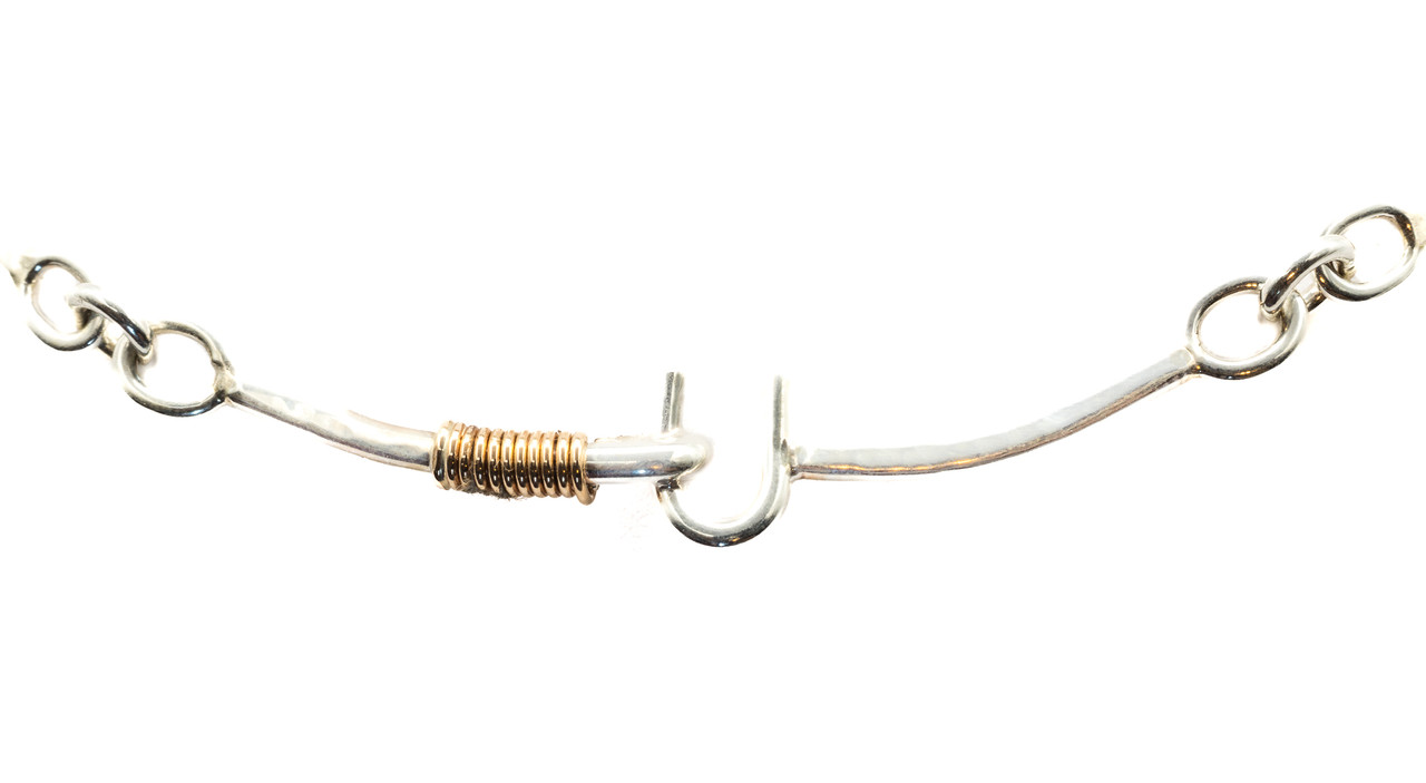 St. Croix Hook Necklace, Silver & 14K Gold - Sonya Ltd