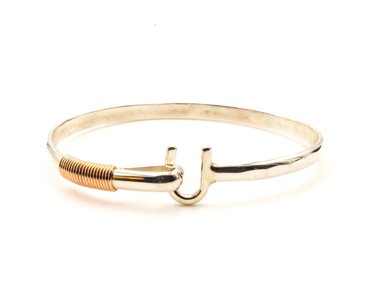 St. Croix Hook Bracelet, Youth Silver & 14K Gold, 3mm