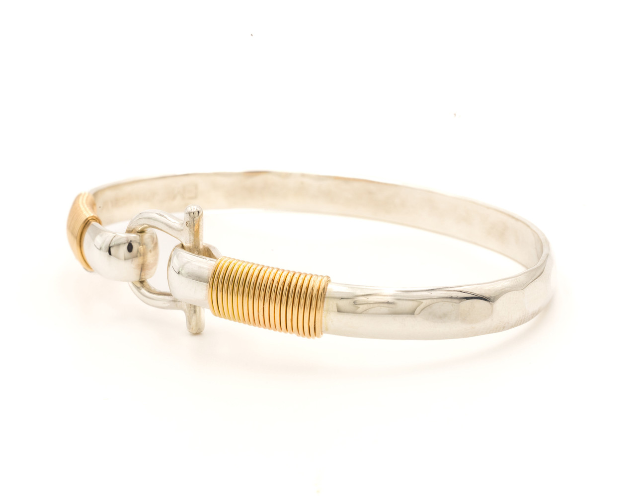 Silver shackle bracelet clearance