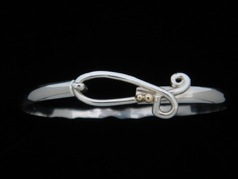 C4HUR75 Hurricane Hook Bracelet - Sterling Silver & 14K