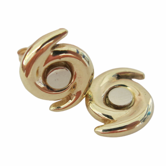 Hurricane Symbol Earrings, 14k, Post