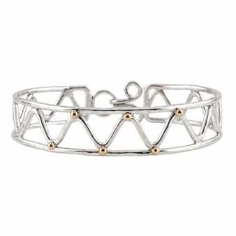 Pueblo Bracelet, Silver & 14k