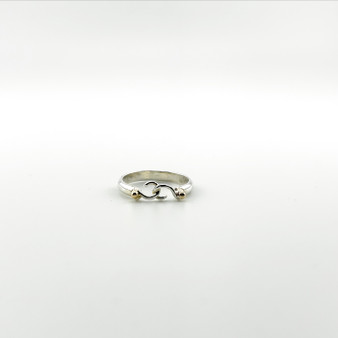 Double Trouble Ring, Silver & 14K