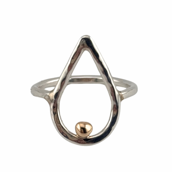 Mustard Seed Ring, Silver & 14K