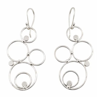 Bubble Bliss Earring, Silver/ Silver & 14K Gold 
