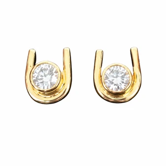 Hook Earring, 14K + Diamond