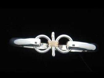 New Horizons Bracelet, Silver & 14K Gold , 5mm