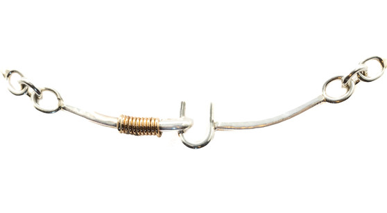 St. Croix Hook Necklace, Silver & 14K Gold 