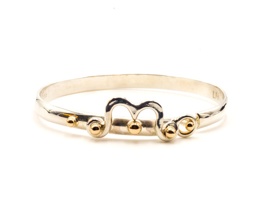 Hurricane Maria, 5mm, Silver & 14K Balls  Hurricane Maria, 5mm, Silver & 14K Balls