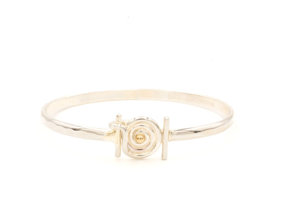 Hurricane Hugo, 4mm, Silver & 14K Gold 