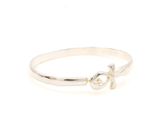 Ankh Bracelet, Silver, 5mm 