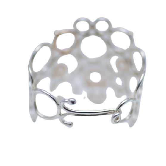 Bubble Cuff, with Silver & Gold Rings and Accents