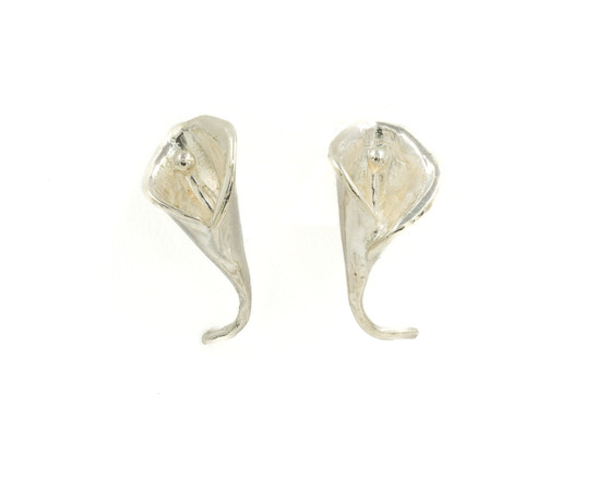 Lily Post Earrings, Silver Lily Post Earrings, Silver