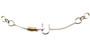 St. Croix Hook Necklace, Silver & 14K Gold 
