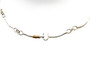 St. Croix Hook Necklace, Silver & 14K Gold 