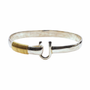 St. Croix Hook Bracelet, Silver & 14K Gold, 5mm