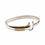 St. Croix Hook Bracelet, Silver & 14K Gold, 5mm