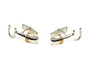 St Croix Hook Cuff Link, Silver & 14k, 5mm