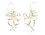 Octopus Earrings, Silver & 14K Gold Eyes  - French Wire