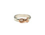 Pink Ribbon Ring, Silver & 14K Rose Gold, 4mm