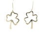 Shamrock Earrings, Silver, French Wire