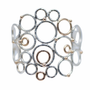 Bubble Cuff, with Silver & Gold Rings and Accents