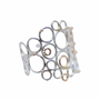 Bubble Cuff, with Silver & Gold Rings and Accents