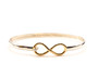 Infinity Bracelet, Silver & 14k, 4mm