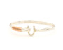 St.Croix Hook Bracelet Silver & Rose Gold, 4mm