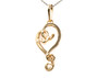 Twisted Heart Pendant, 14k