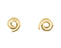 Swirl Post Earrings, 14k