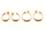 Ball & Wire Earrings, Silver with 14K Gold Ball & Wrap Ball & Wire Earrings, Silver with 14K Gold Ball & Wrap