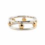 Polka Dot Ring, Silver & 14K