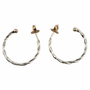 Twisted Hoops, Silver & 14K