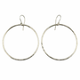 Bangle Hoop Earrings. Silver