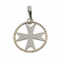 Knights of Malta Pendant, Silver & 14K