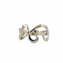Tendril Ring, Silver & 14K Balls.