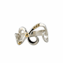 Tendril Ring, Silver & 14K Balls.
