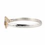 Flame Bracelet, Silver & 14K Symbol, 5mm 