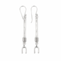Dangle Hook Earrings, 3mm Silver, Large 