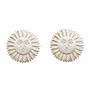 Ra-Sun Earrings, Silver, 14k Post