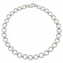 Twisted Circle Necklace, Silver 18"