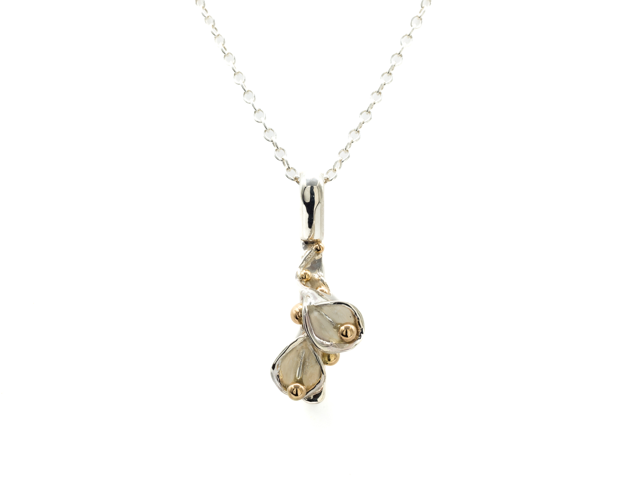 Lily Pendant, Sliver & 14k - Sonya Ltd