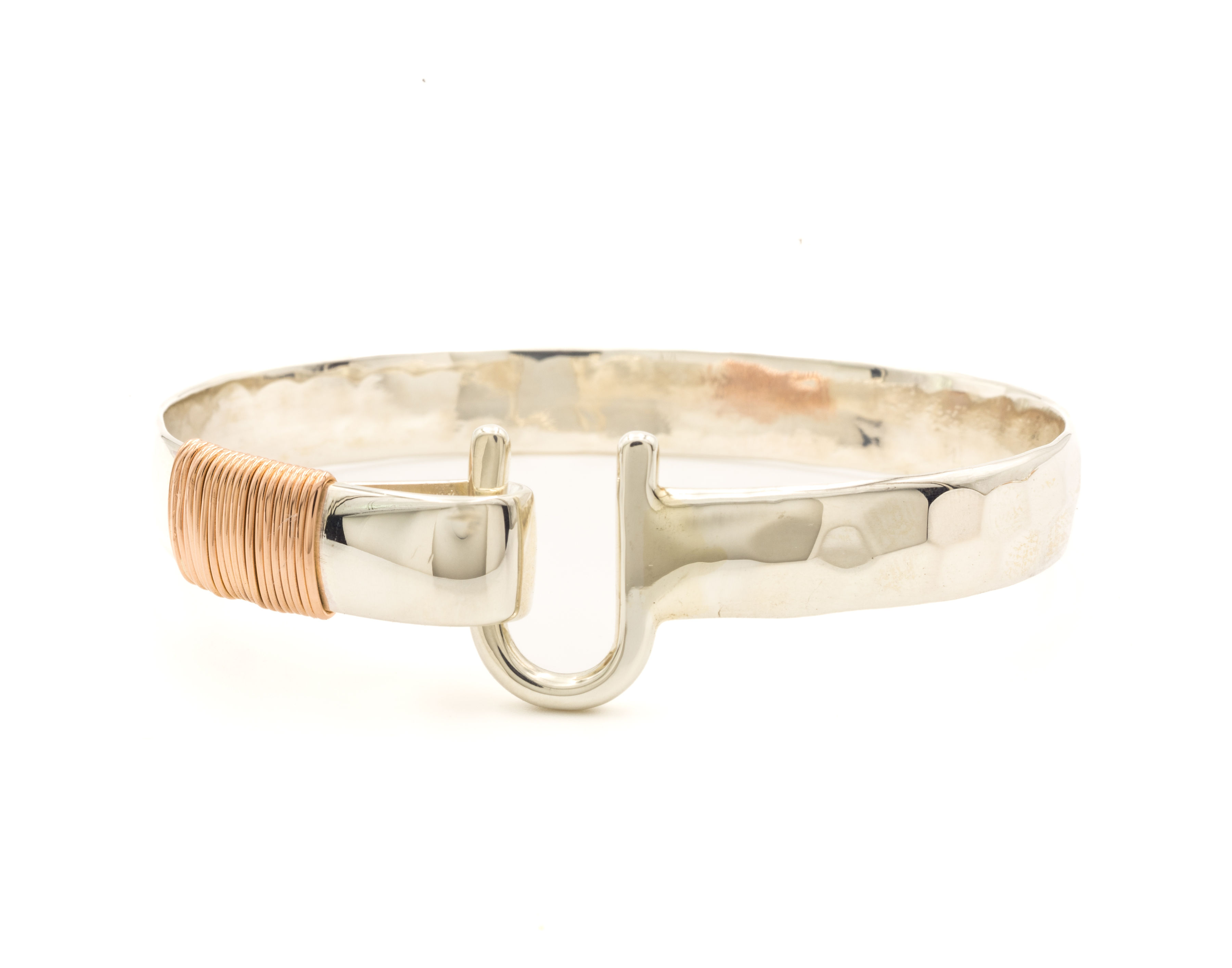 St.Croix Hook Bracelet Silver & Rose Gold, 8mm - Sonya Ltd