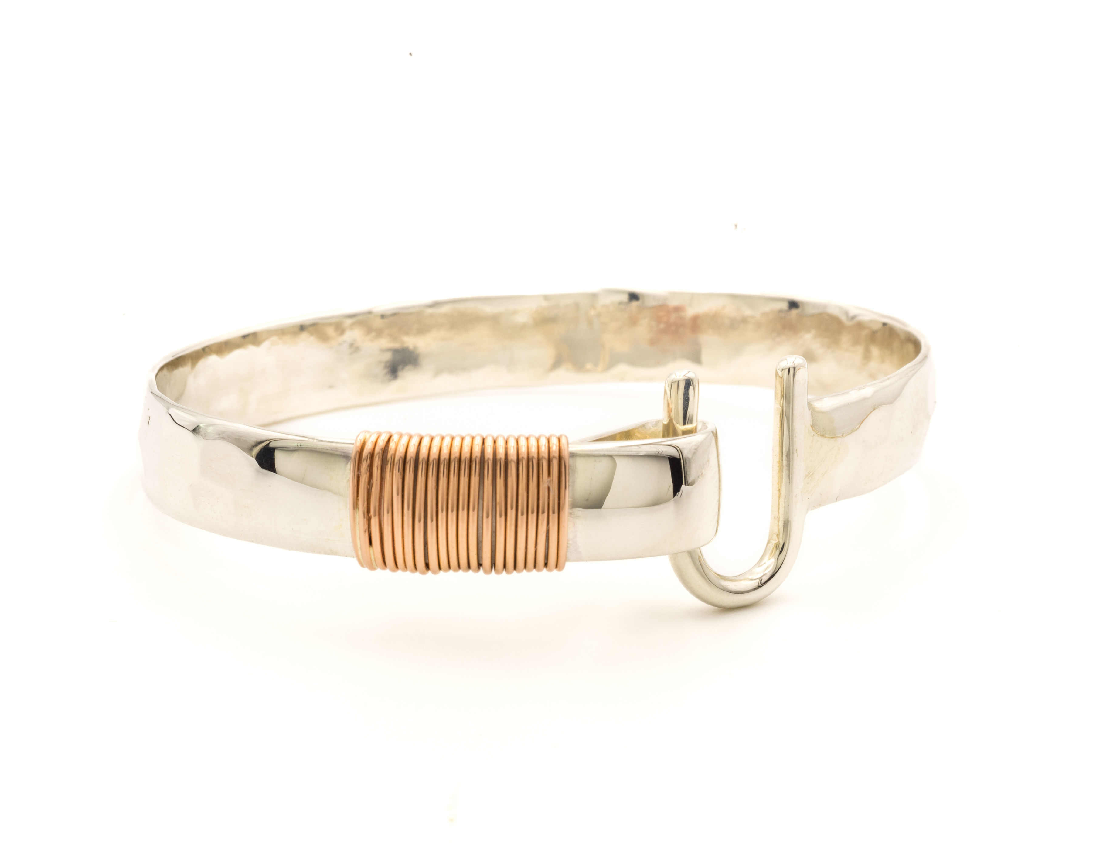 St.Croix Hook Bracelet Silver & Rose Gold, 8mm - Sonya Ltd