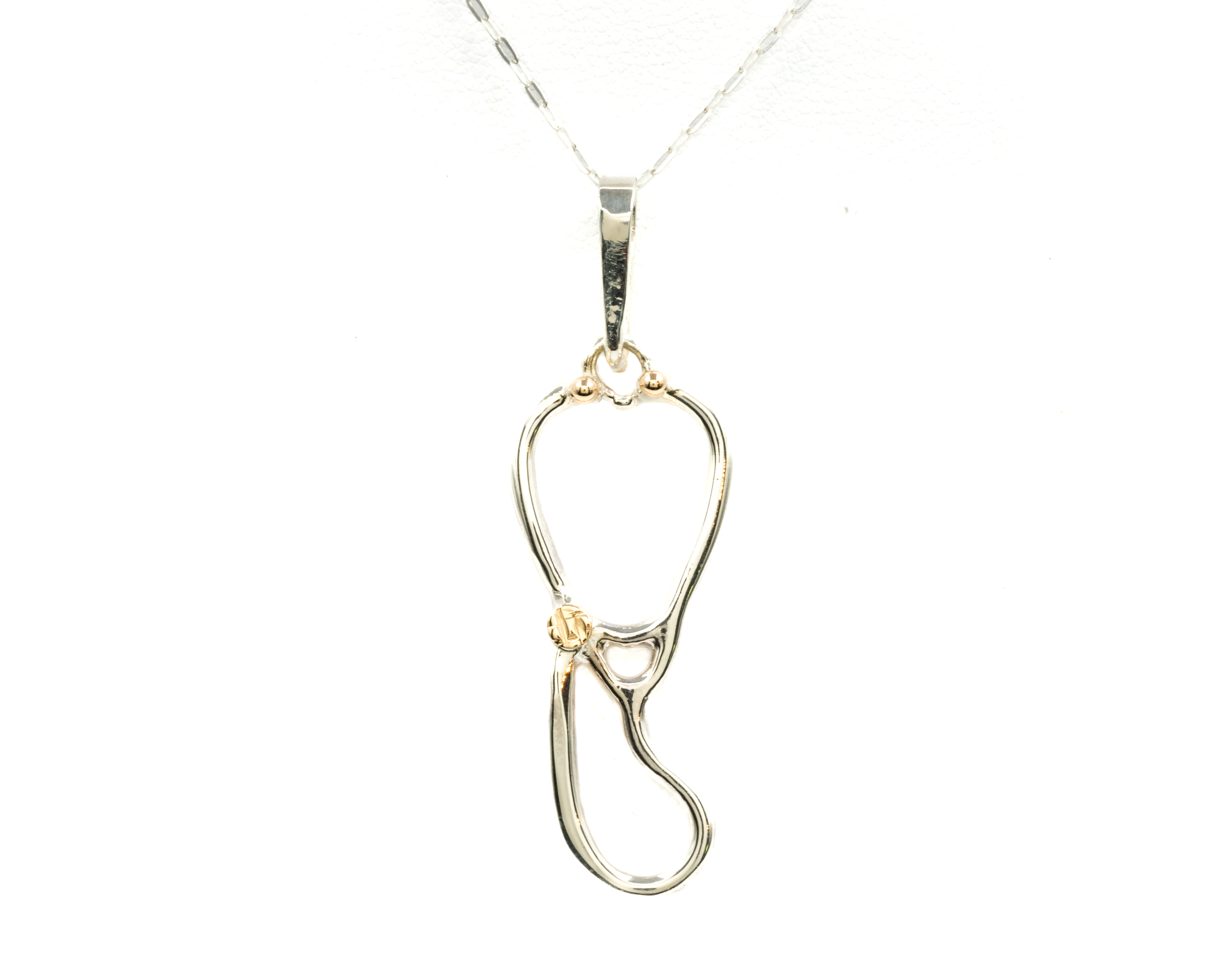Stethoscope Pendant, Silver 14k Sonya Ltd - Main Image