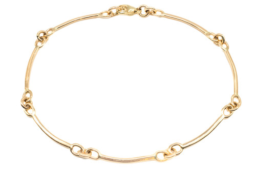 NY発！Midi Gold Bar Anklet【AUratNewYork】3種 14K Gold Bar Anklet in Yellow, Rose or White Gold