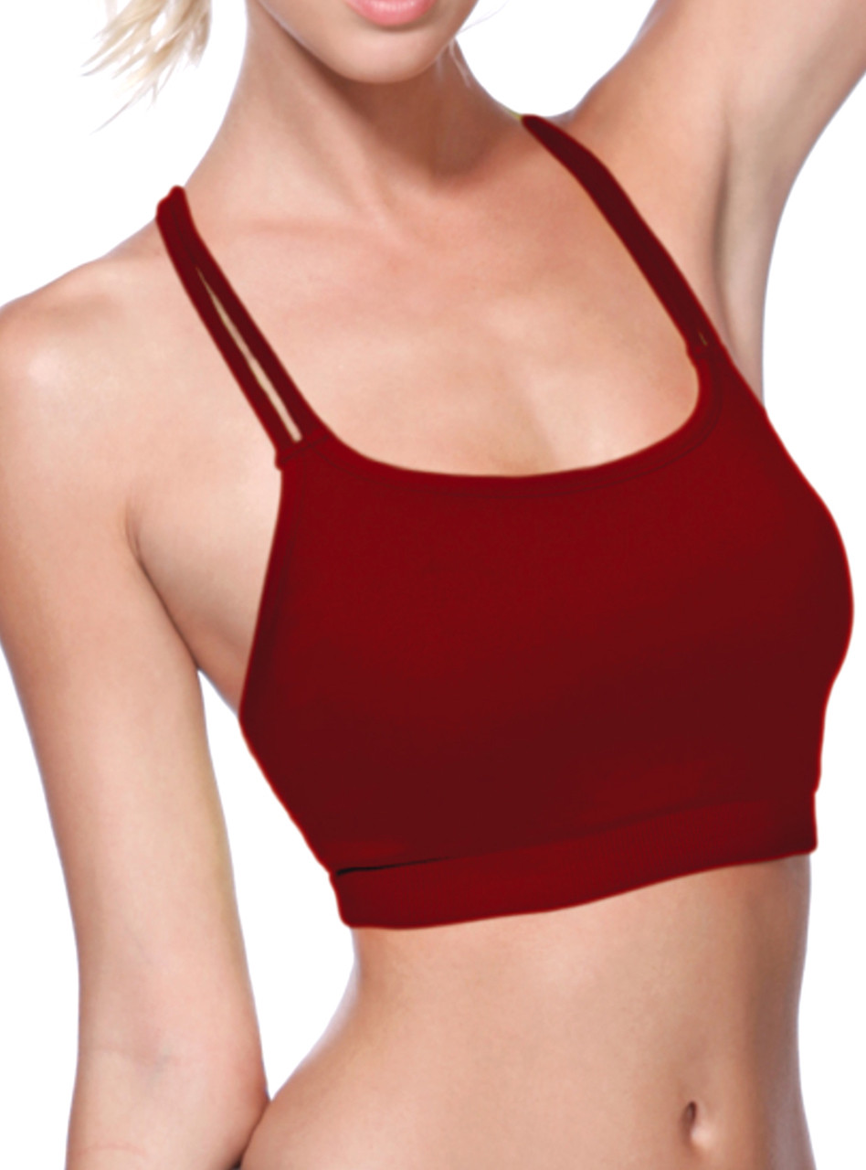3 Paces Women's Lindsay Solid Strappy Sports Bra